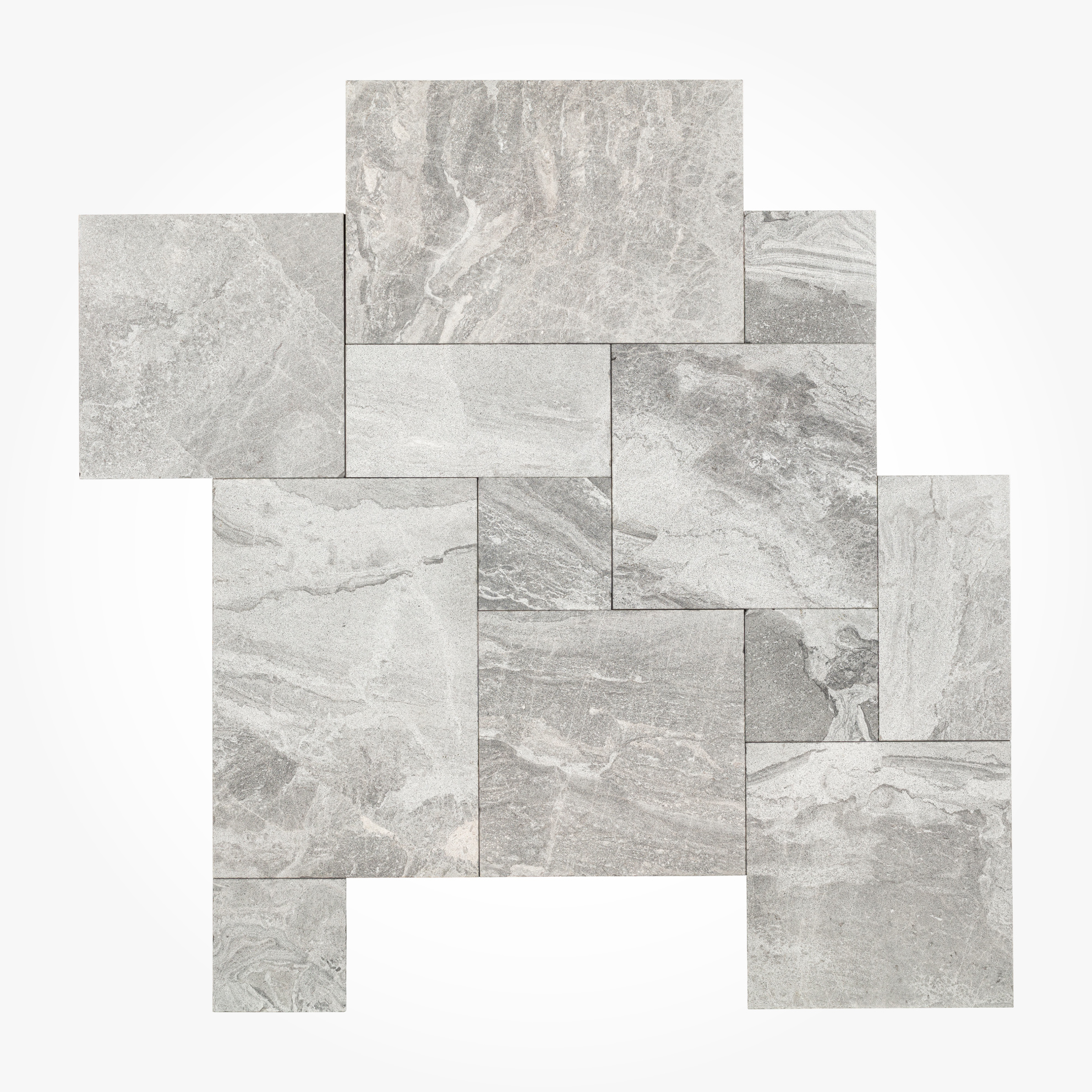 Hurok Marble - Hardscape Collection - Natural Stone Pavers - Atlantic Platinum Leather