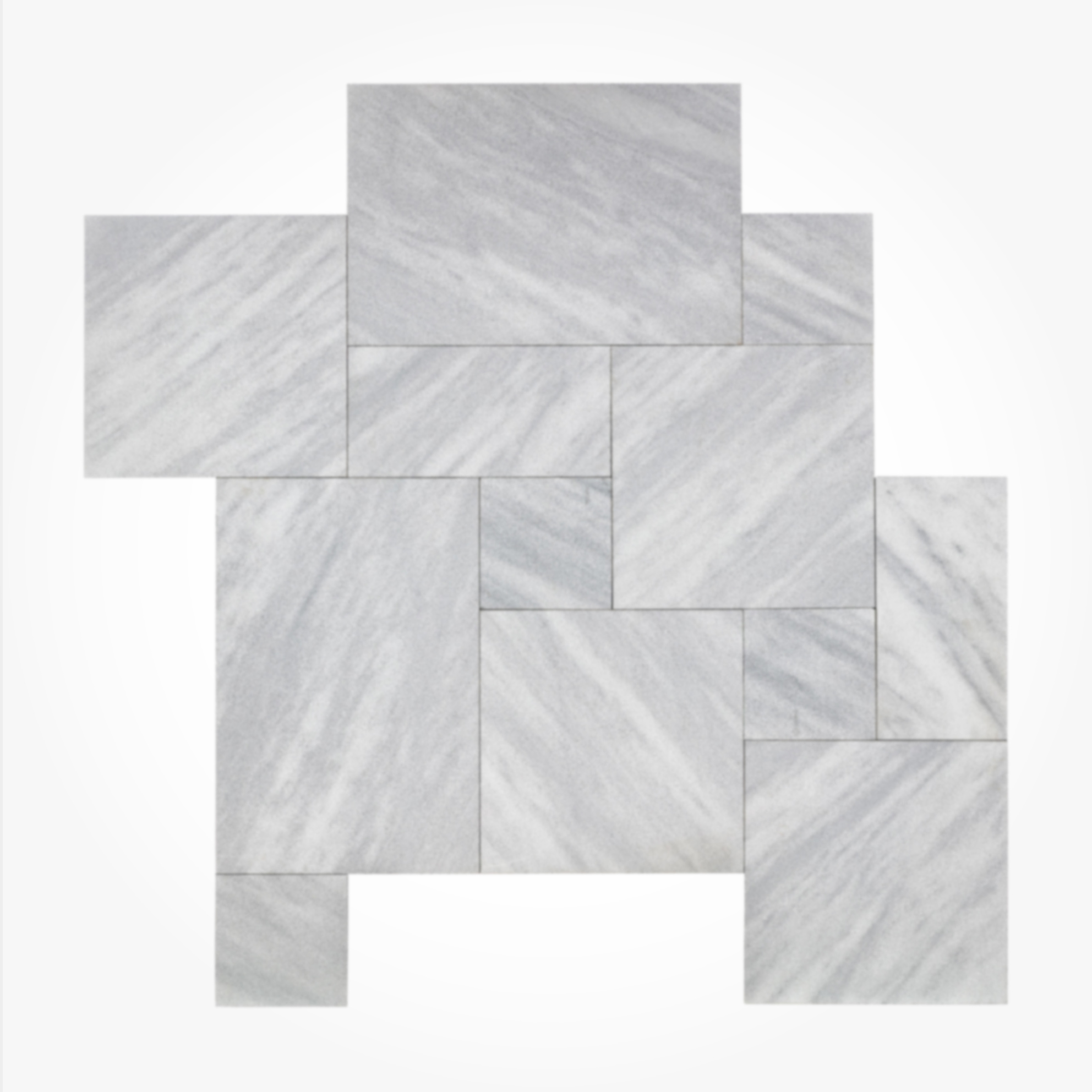 Hurok Marble - Hardscape Collection - Natural Stone Pavers - Marble Pavers - Atlantic Blue Sandblasted French Pattern
