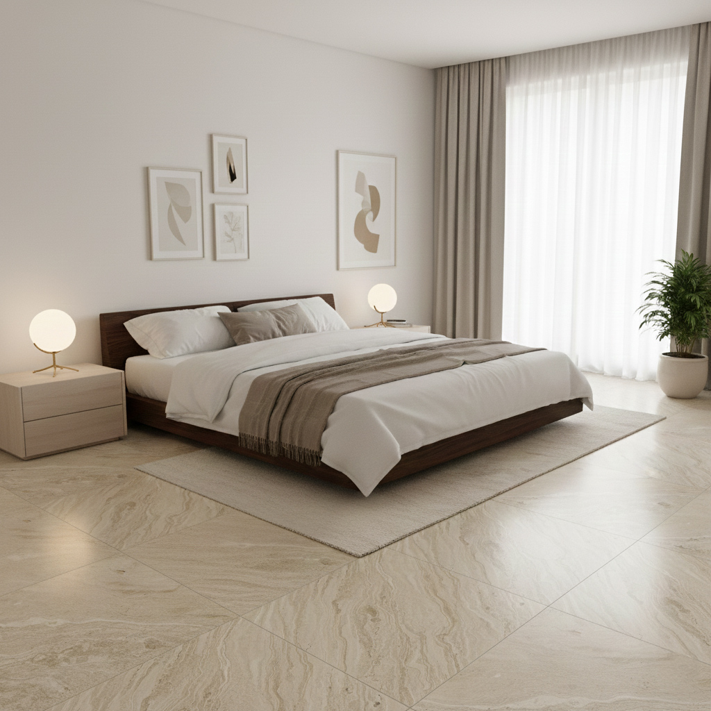 Hurok Marble - Interior Collection - Natural Stone Tiles - Leonardo Gray Travertine Finished