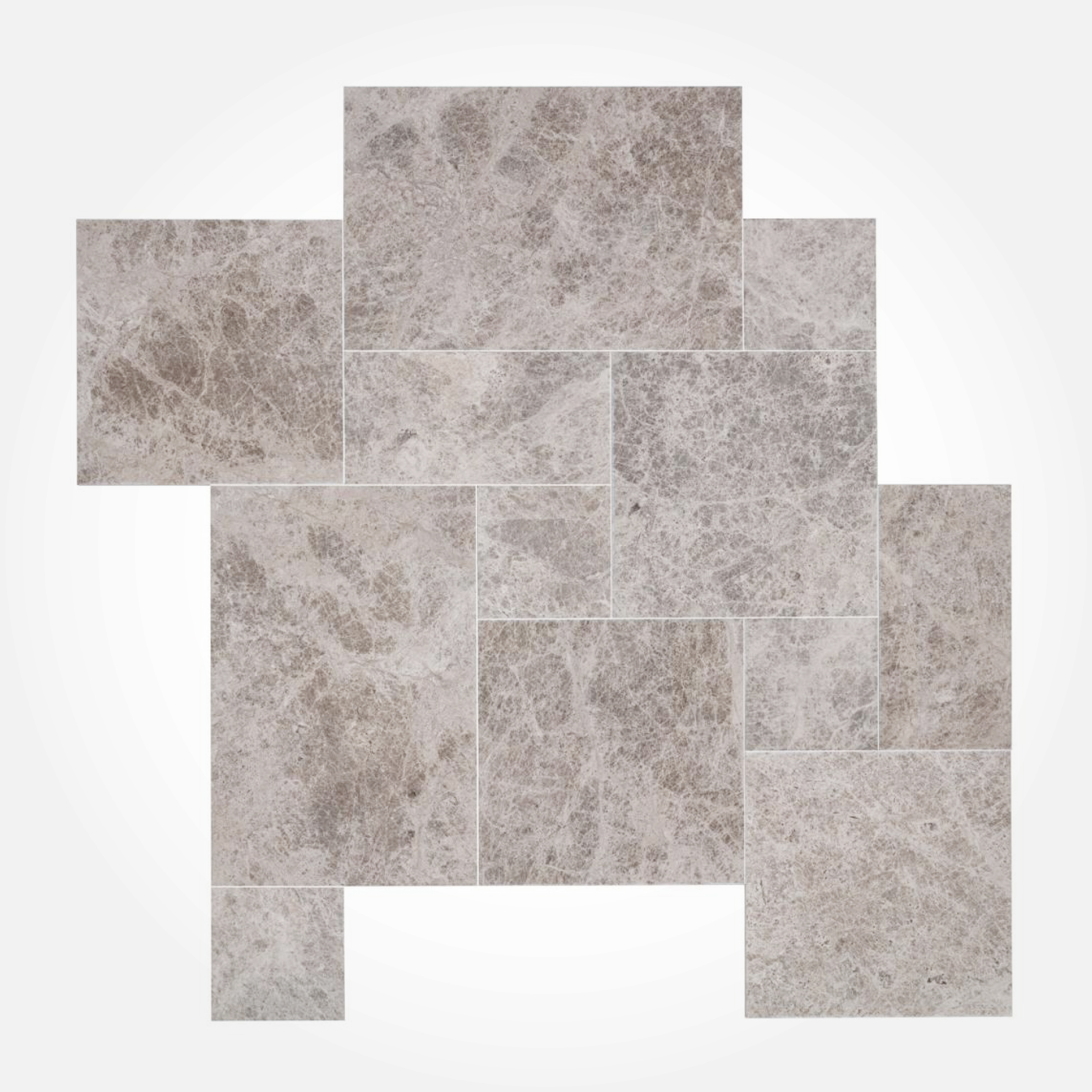 Hurok Marble - Hardscape Collection - Natural Stone Pavers - Marble Pavers - Silver Shadow Leather French Pattern