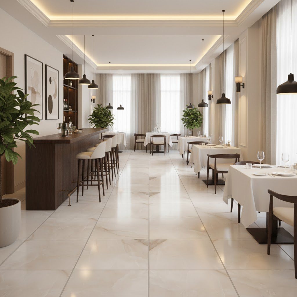 Hurok Marble - Interior Collection - Porcelain Tiles - Venato Onice Beige Finished