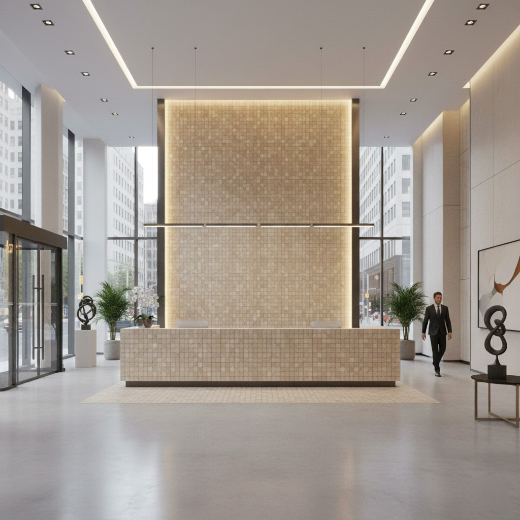 BOTTICINO POLISHED MARBLE MOSAIC 1x1 - Finished