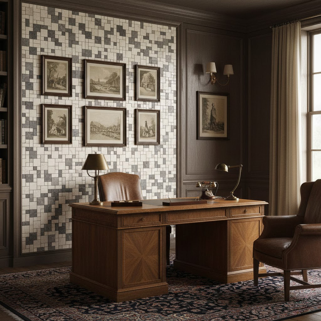 BOTTICINO SILVER TUMBLED MARBLE MOSAIC MINI F/P - Finished