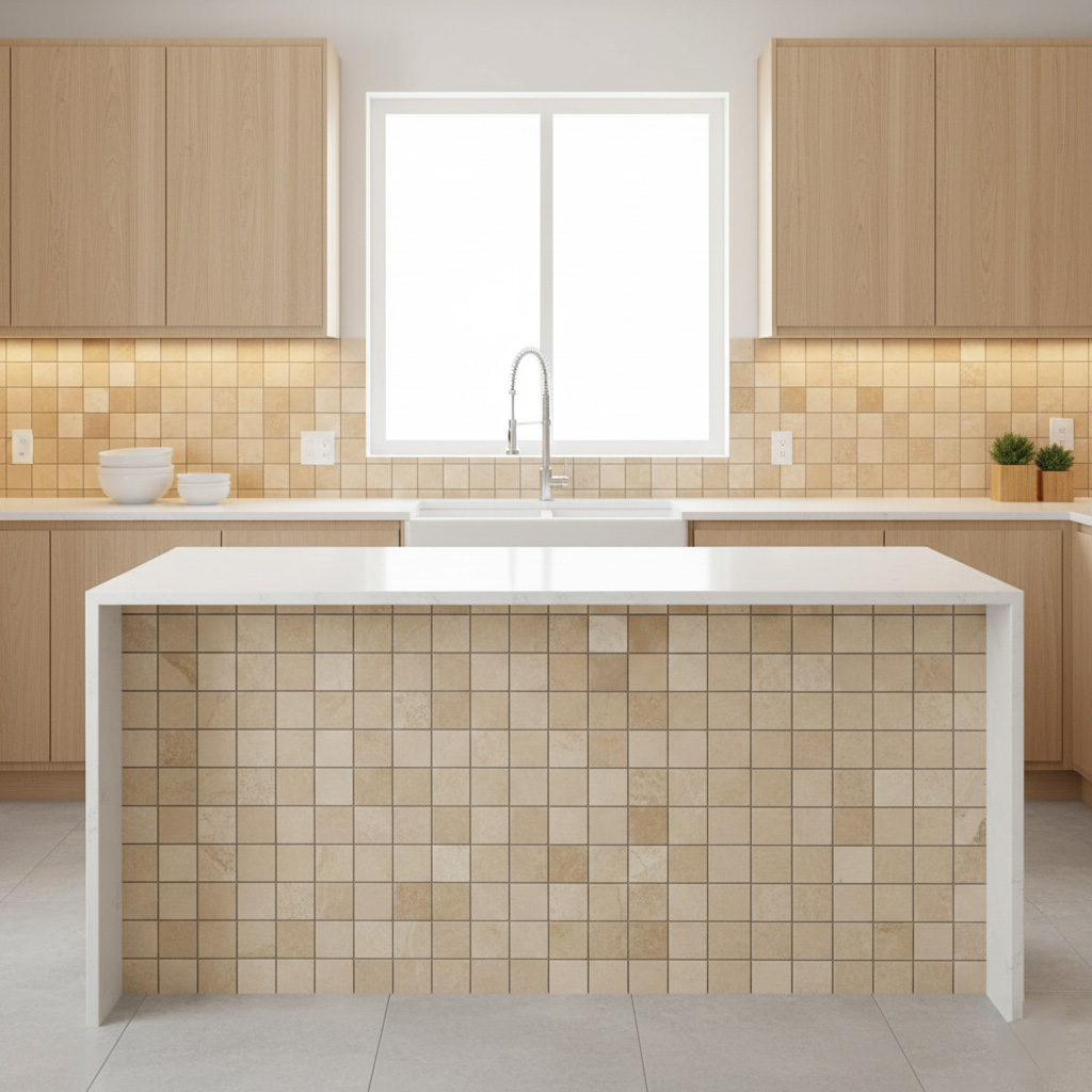 BOTTICINO TUMBLED MARBLE MOSAIC 2x2 - Finished