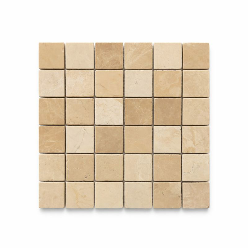 BOTTICINO TUMBLED MARBLE MOSAIC 2x2