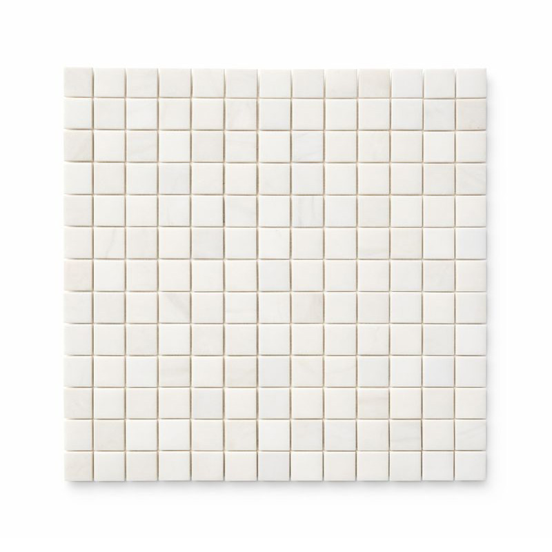 EVEREST WHITE POLISHED MARBLE MOSAIC 1x1