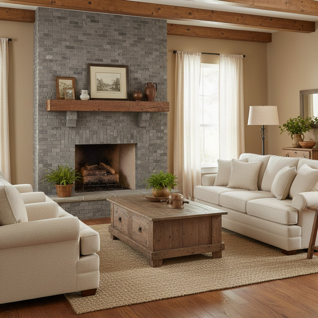 SILVER TUMBLED MARBLE MOSAIC 1x2 - Finished